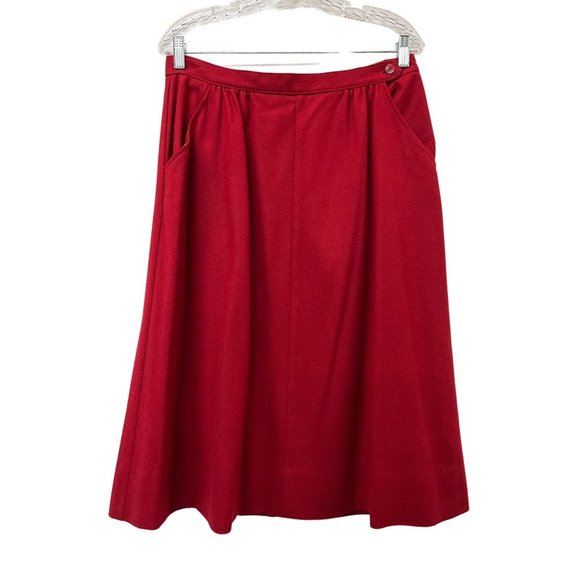 Koret Career Red Suit Merino Wool Jacket Skirt Professional Elegant Powerful in - Picture 8 of 16